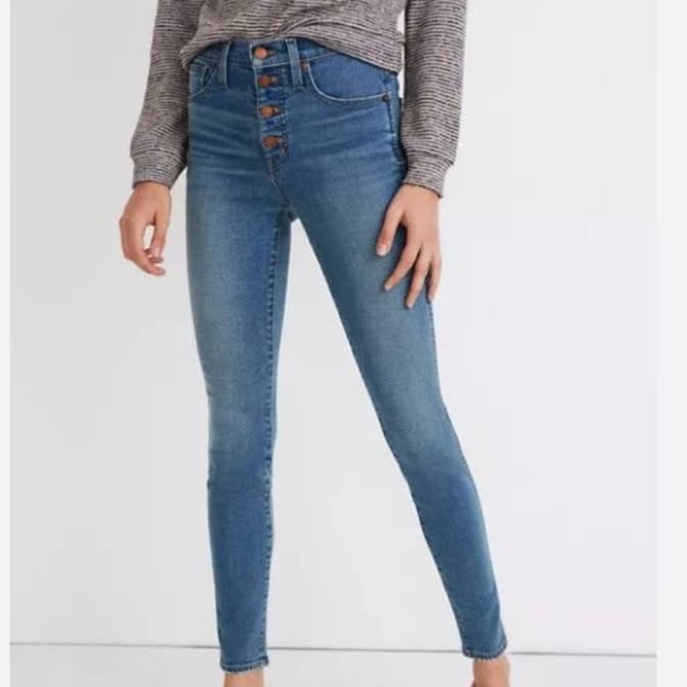 Madewell | High Rise Button Fly Jeans Size 29 Blue Brand New